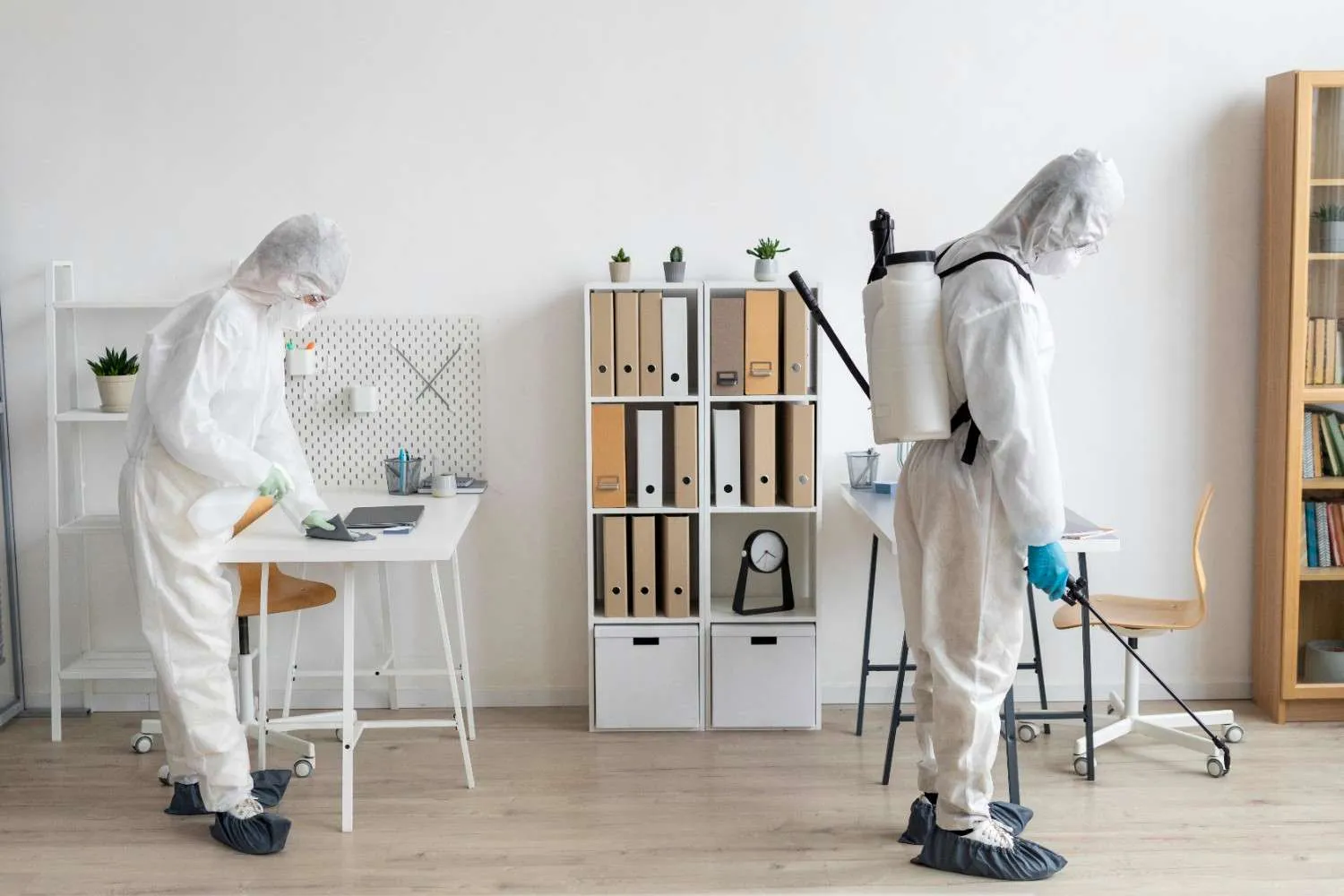 Home pest control treatment around a house